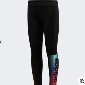 NEW Adidas Color-fade logo leggings. Girls